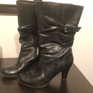 Black Boots Heels - like New